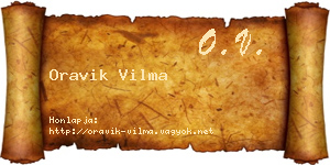Oravik Vilma névjegykártya